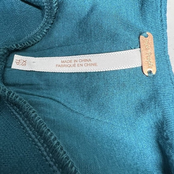 Free People Teal Fit n Flare Show Me Your Back Dress XS Above Knee - Picture 11 of 14